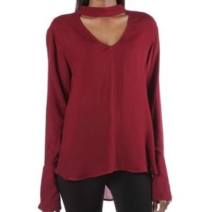 NWOT Cloth & Stone blouse, Sz Sm, Color: Red